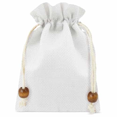 Bolsa de Presente com Corda e Detalhe em Madeira