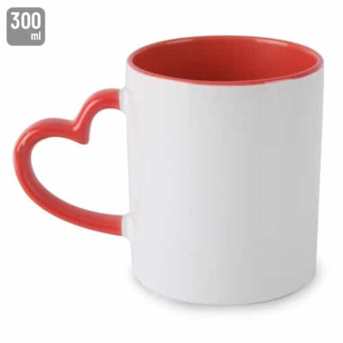Caneca Cerâmica Coração 300ml