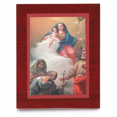 Retábulo Simples Santoral em Madeira DMF